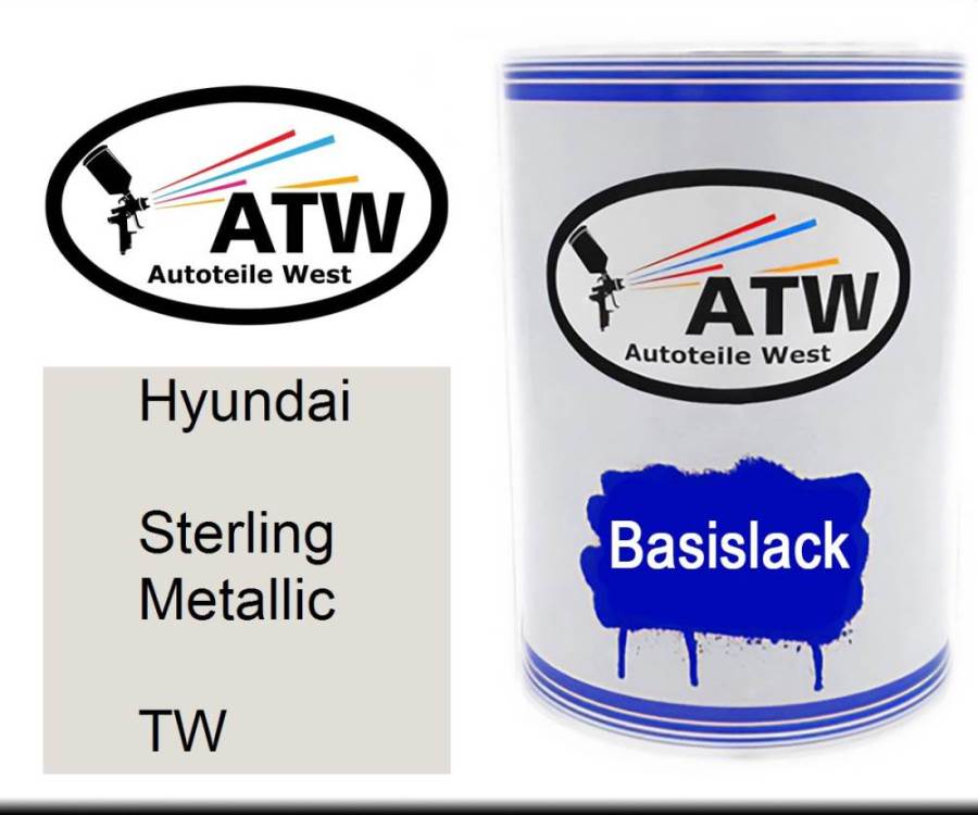 Hyundai, Sterling Metallic, TW: 500ml Lackdose, von ATW Autoteile West.